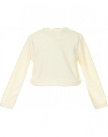Little Girls Faux Cashmere Sweater Flower Girl Bolero Jacket Cover 2-12 ...