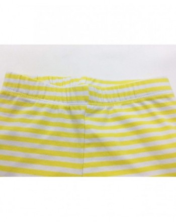 Girls Cotton Cartoon Ankle Length Basic Leggings - Stripe & Yellow ...