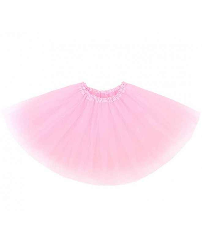 Girls Age 4-12 Layered Solid Color Ballerina Tutu Skirt - Light Pink ...