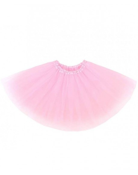 Girls Age 4-12 Layered Solid Color Ballerina Tutu Skirt - Light Pink ...