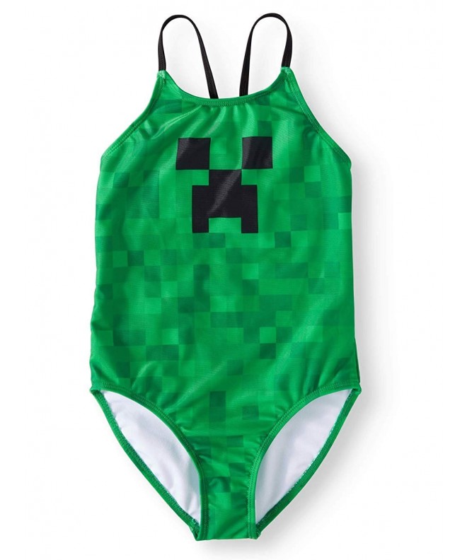 Girls Minecraft Racerback Piece Swim