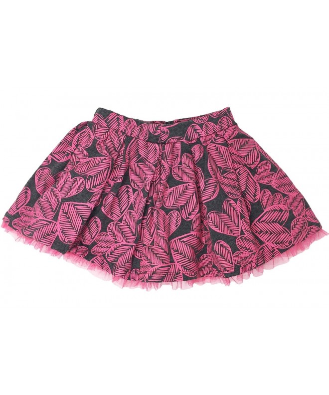 Girls' Pink/Grey All-Over Heart Print Tulle Skirt 3T - CX18CLNXN6H