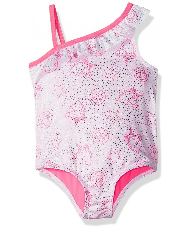 Pink Platinum Girls Unicorn Swimsuit