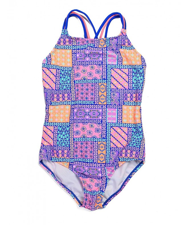 One Piece Swimsuits for Girls - Strap Crossback Tribal Pattern Printing ...