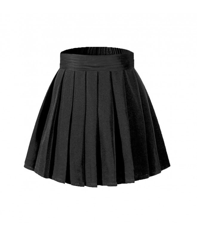 Women's High Waisted Pleated Mini Skirt A-line Shorts with Elastic Wide ...