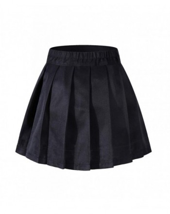 Women's High Waisted Pleated Mini Skirt A-line Shorts with Elastic Wide ...