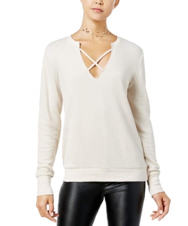 Almost Famous Juniors Strappy Front Sweatshirt