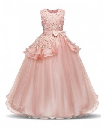 NNJXD Sleeveless Embroidery Princess Pageant
