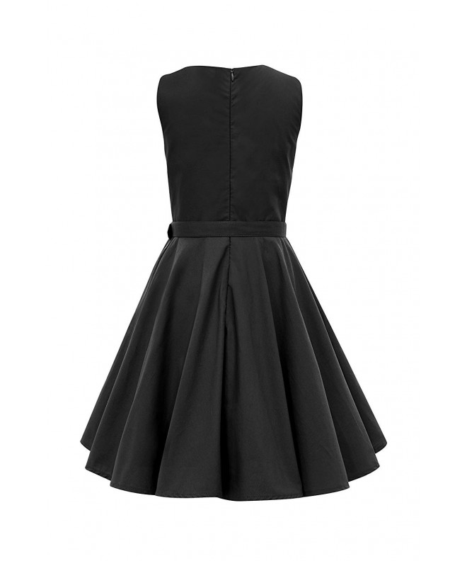 Kids 'Audrey' Vintage Clarity 50's Children's Girls Dress - Black ...