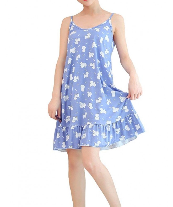 MyFav Nightdress Sleeveless Pleated Nightgown